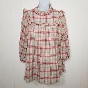 Jodifl Top Women's Size Medium Peasant Ruffled Long Sleeve Boho
